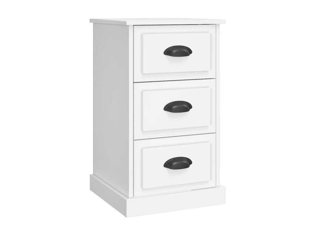 Nightstand, Wood, White, 39 x 39 x 67 cm