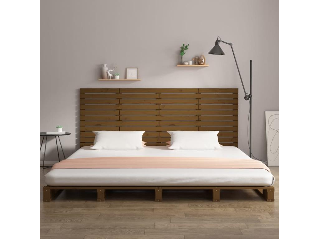 Headboard, Wood, Brown, 200 x 200 cm