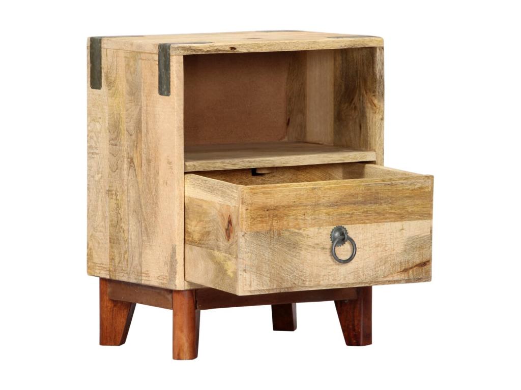 Nightstand, Wood, Brown, 40 x 30 x 52 cm