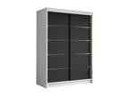 Wardrobe, Wood, Black, 200 x 120 x 58 cm