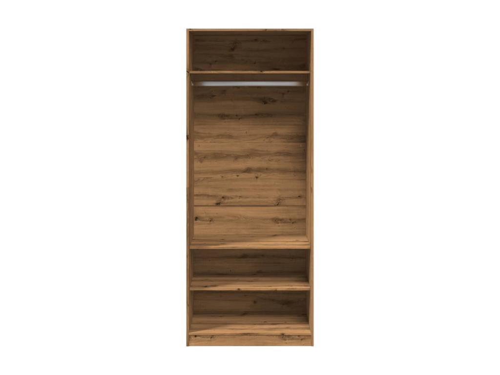 Handcrafted oak wardrobe, 80x50x200 cm, engineered wood