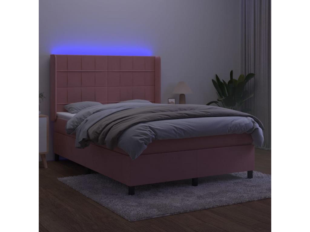 Mattress, Velvet, Pink, 140 x 190 cm