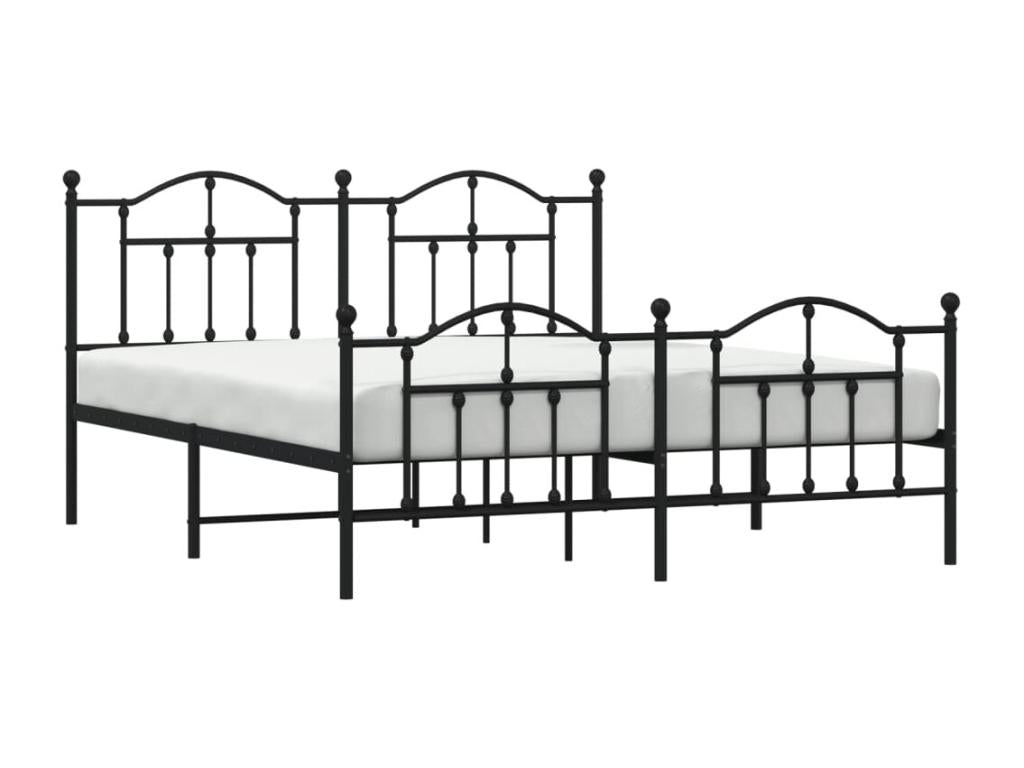 Bed Base, Metal, Black, 183 x 213