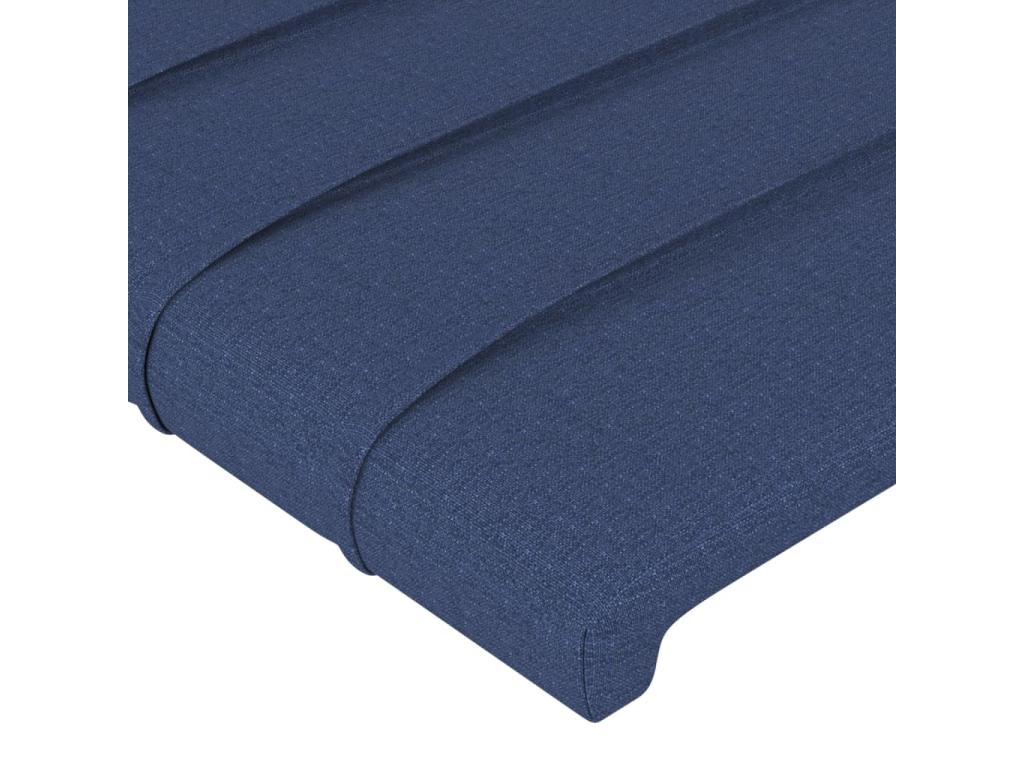 Headboard, 2-Piece, Fabric Upholstery, Blue, 90 x 190 cm