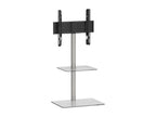 Meublita TV Stand Rack Aluminum TV Meublita glass Alani Clear glass shelf