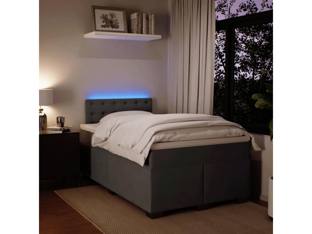 Mattress, Velvet, Gray, 120 x 200 cm