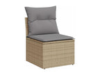 Patio Furniture Set, with Cushions, 7-Piece, Woven Resin (Wicker-Style), Beige