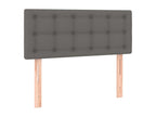 Headboard, Faux Leather Upholstery, Gray, 90 x 190 cm