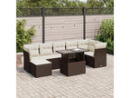 Patio Furniture Set, with Cushions, 8-Piece, Woven Resin (Wicker-Style), Brown