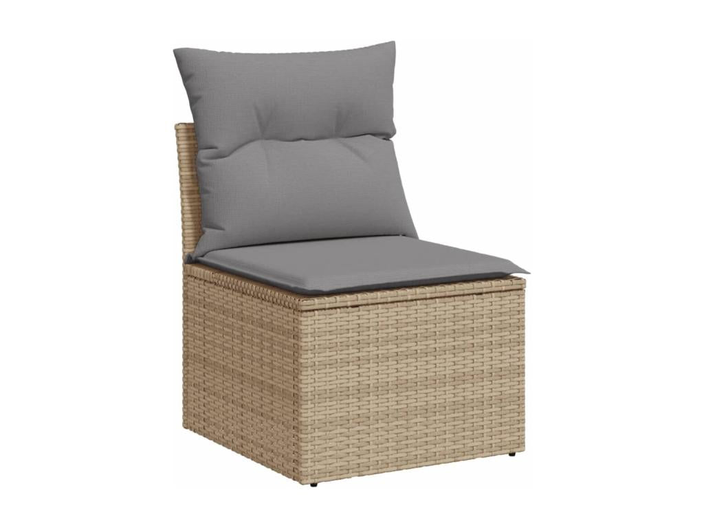 Patio Furniture Set, with Cushions, 8-Piece, Woven Resin (Wicker-Style), Beige