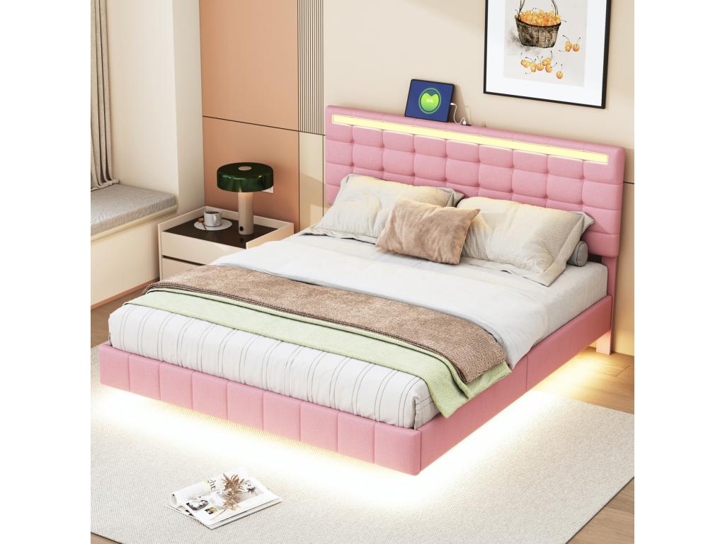Mattress, Pink, 160 x 200 cm