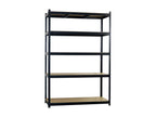 Shelf, Metal, Black, 180 x 120 x 60 cm