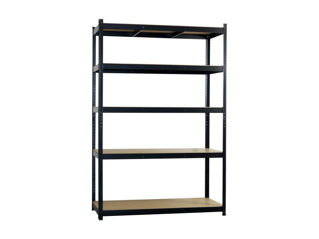 Shelf, Metal, Black, 180 x 120 x 60 cm