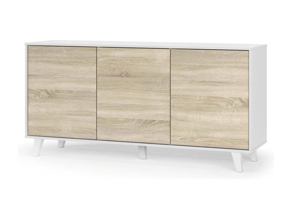 Sideboard, Wood, White, 154 x 40 cm