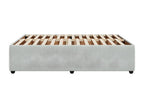 Bed Base, Velvet, Gray, 140 x 190 cm