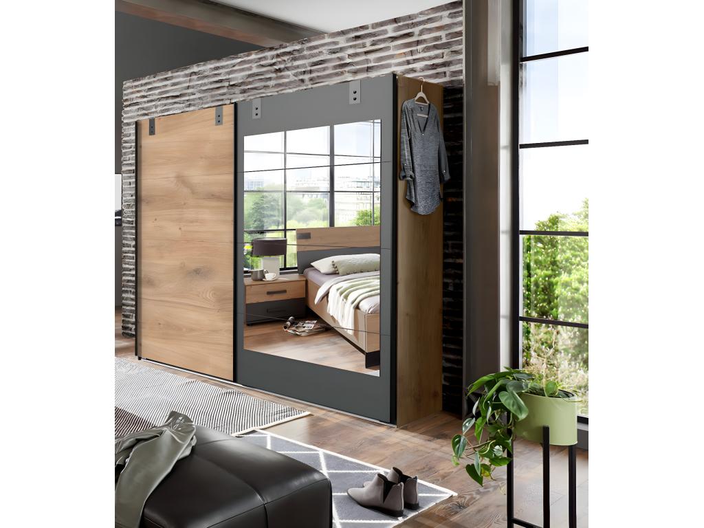 Wardrobe, Wood, Naturel Clair, 140 x 200 cm