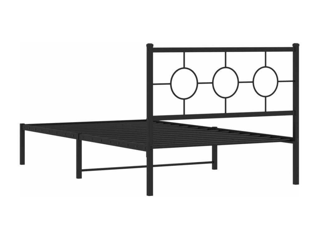 Bed Base, Metal, Black, 107 x 203 cm