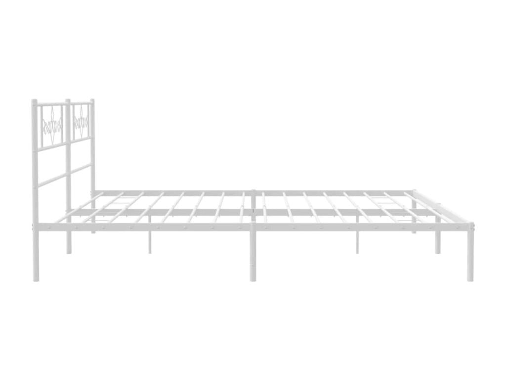 Bed Base, Metal, White, 200 x 200