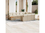Patio Furniture Set, with Cushions, 11-Piece, Woven Resin (Wicker-Style), Beige