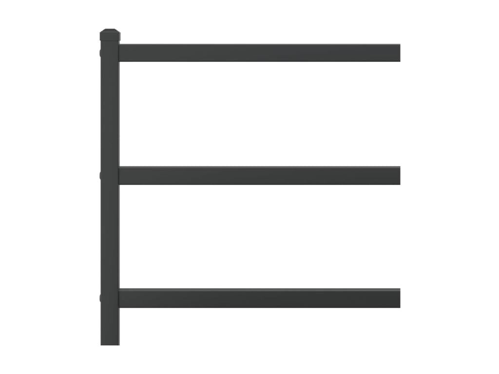 Mattress, Metal, Black, 120 x 190 cm