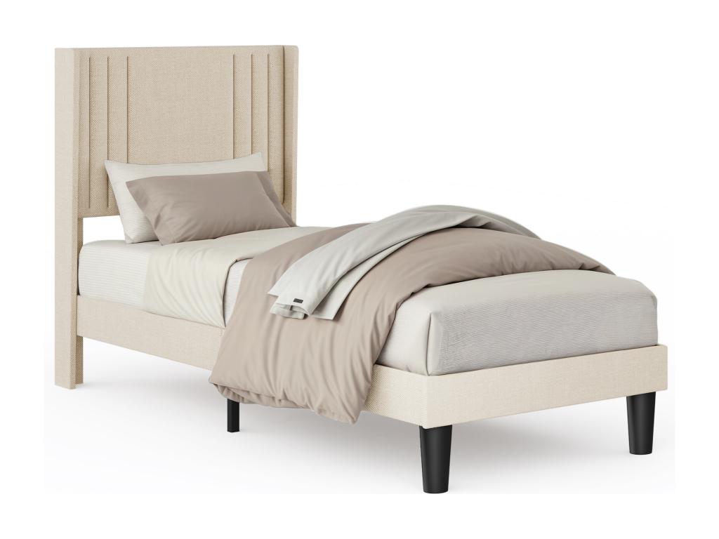 Mattress, Fabric, Beige, 90 x 200 cm