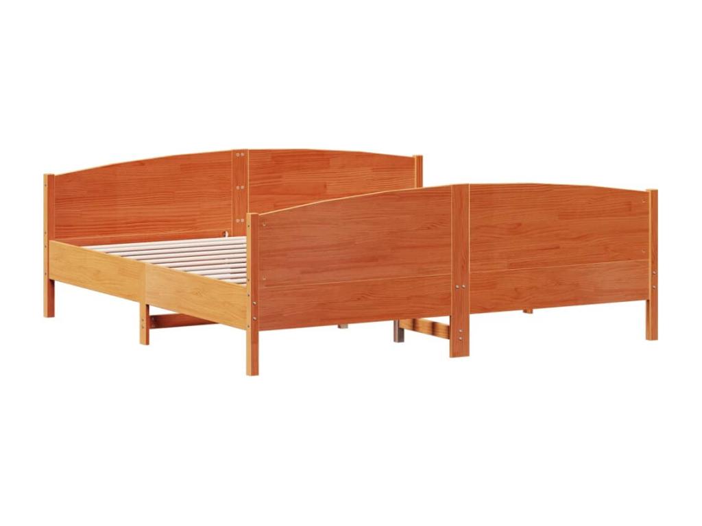 Bed Base, Wood, Brown, 180 x 200