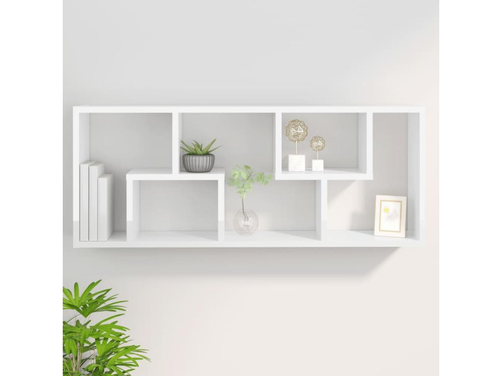 Shelf, Wood, White, 36 x 16 x 90 cm