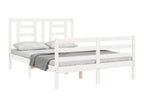 Bed Base, Wood, White, 140 x 190 m