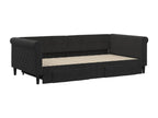 Bed Base, Velvet, Black, 100 x 200 cm