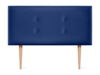 Headboard, Faux Leather Upholstery, Blue, 105 x 105 cm