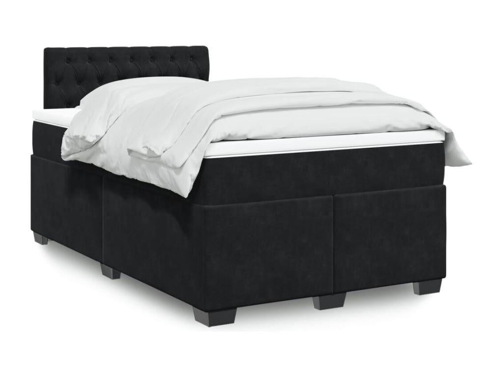 Mattress, Velvet, Black, 120 x 190 cm