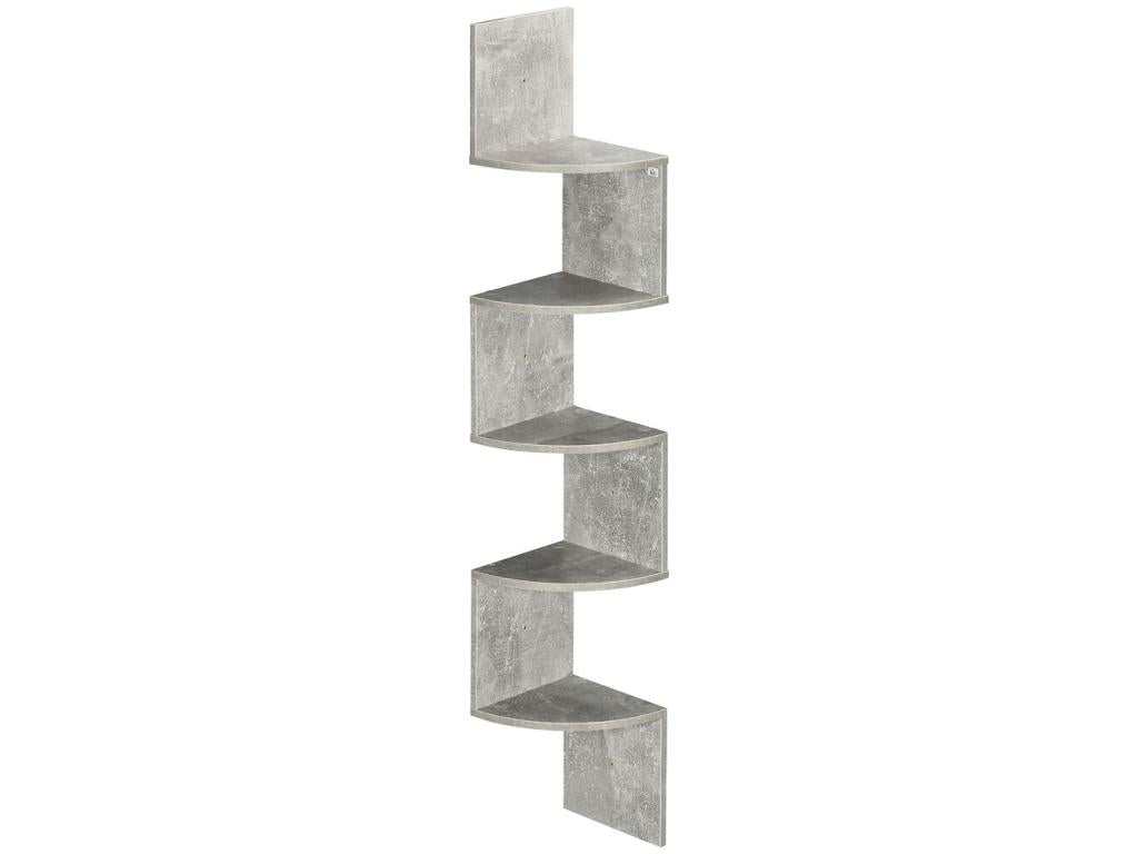 Shelf, Wood, Gray, 123 x 20 x 20 cm