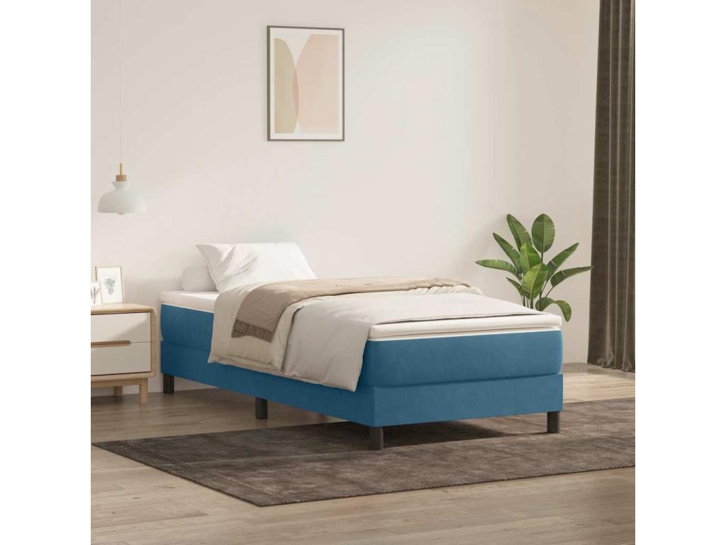 Mattress, Velvet, Blue, 80 x 220 cm