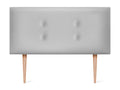 Headboard, Faux Leather Upholstery, Light Gray, 110 x 105 cm