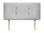 Headboard, Faux Leather Upholstery, Light Gray, 110 x 105 cm