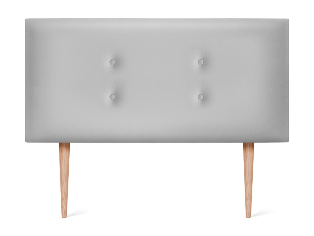 Headboard, Faux Leather Upholstery, Light Gray, 110 x 105 cm