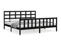 Bed Base, Wood, Black, 200 x 200 m