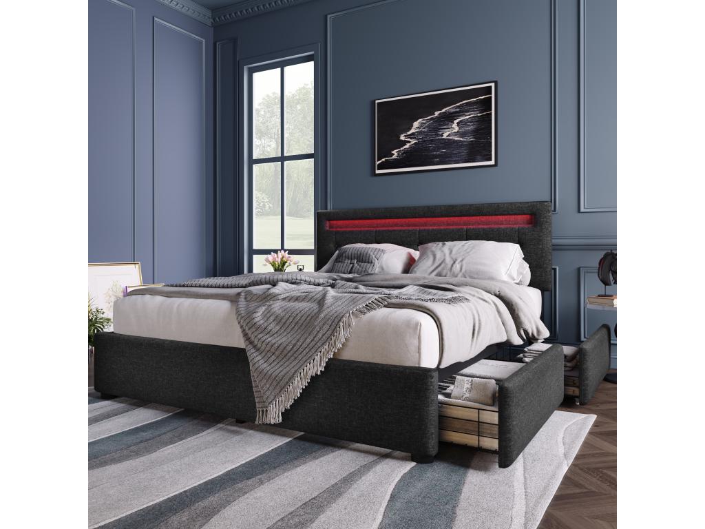 Mattress, Black, 140 x 200 cm