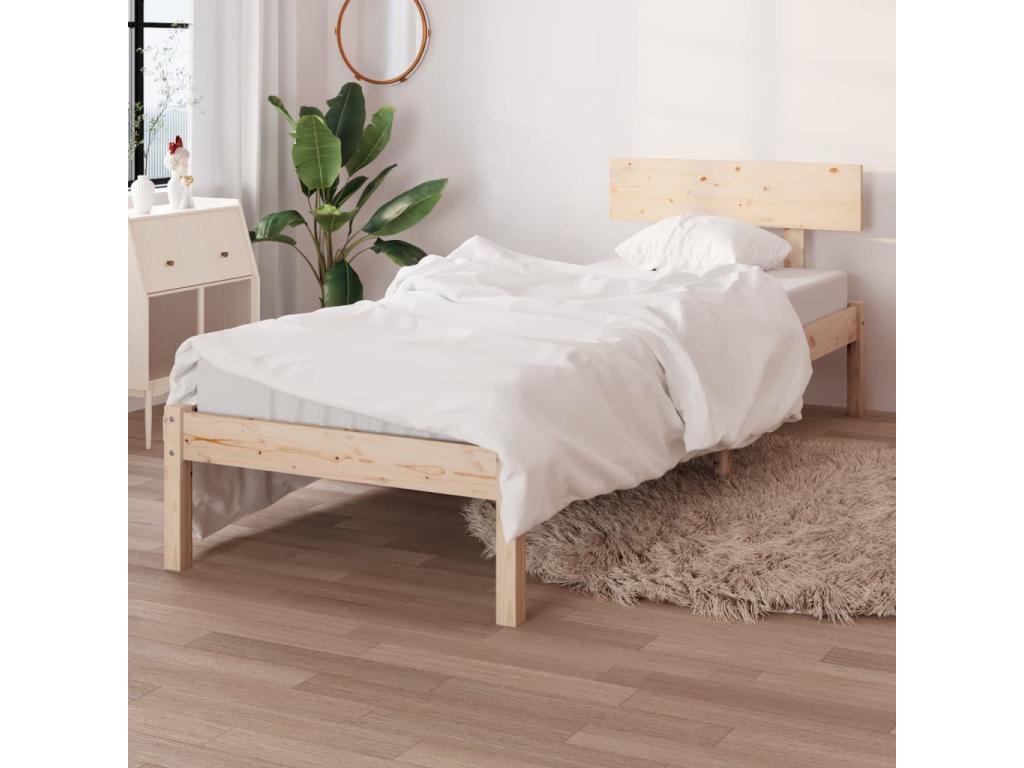 Bed Base, Wood, Brown, 90 x 200