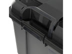120L Black Polypropylene Storage Box with Wheels and Lock by Meublita