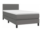 Mattress, Faux Leather, Gray, 90 x 200 cm