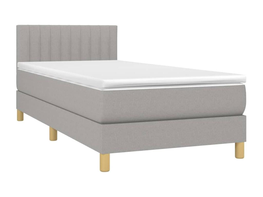 Mattress, Fabric, Light Gray, 80 x 200 cm
