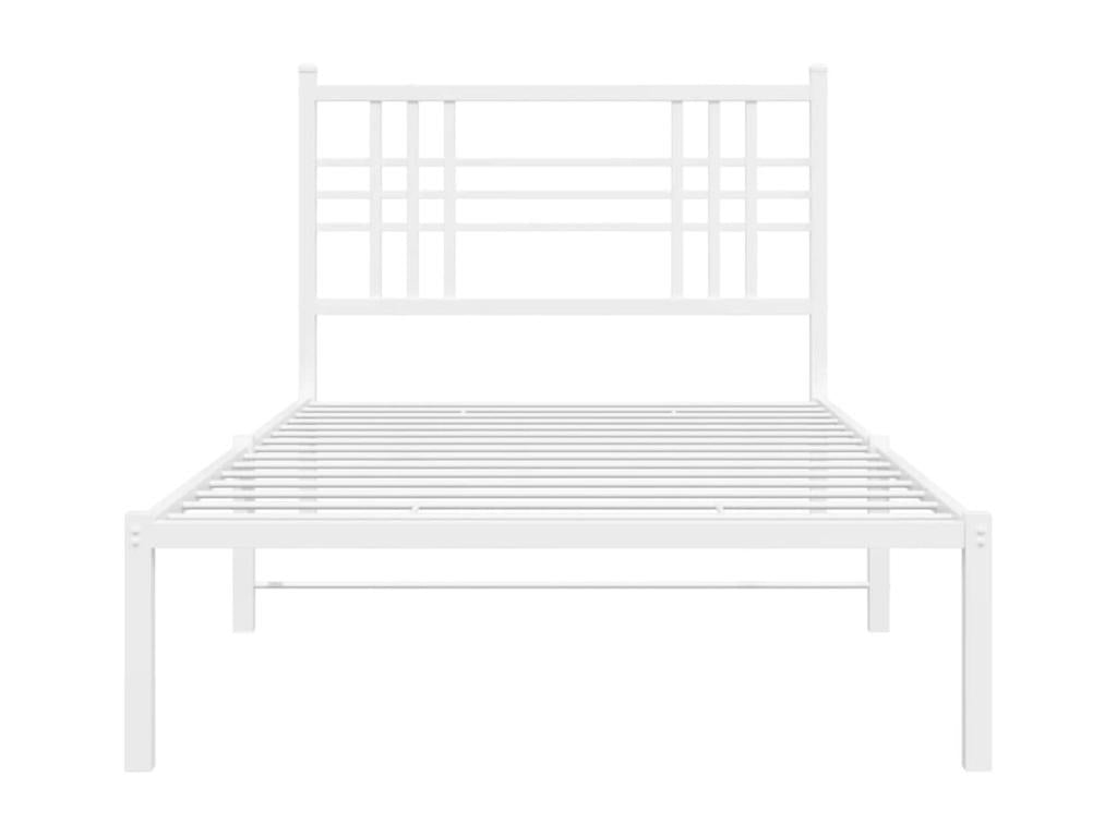 Bed Base, Metal, White, 100 x 190 cm