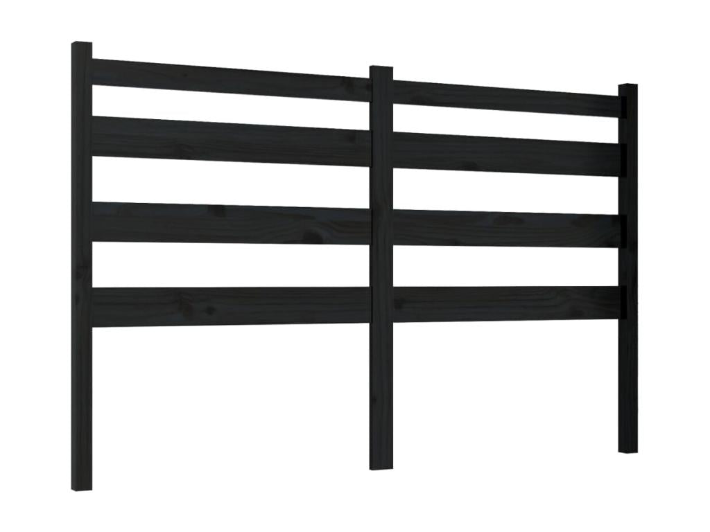 Headboard, Wood, Black, 140 x 190 cm