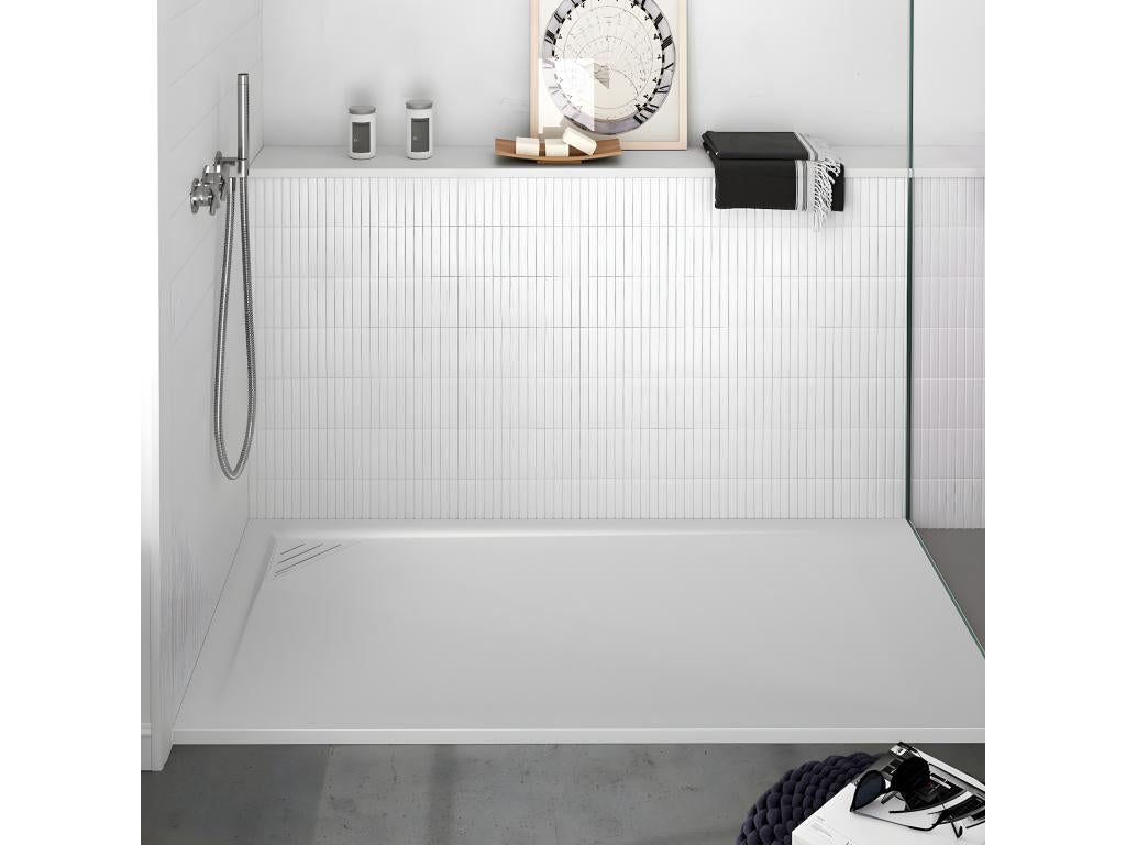 Shower Tray, Resin, White, 150 x 70 cm