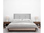 Headboard, Faux Leather Upholstery, Light Gray, 110 x 105 cm