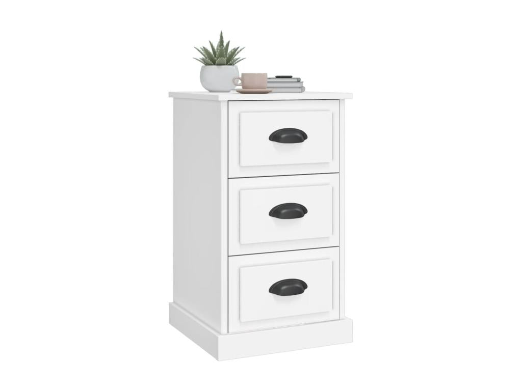 Nightstand, Wood, White, 39 x 39 x 67 cm