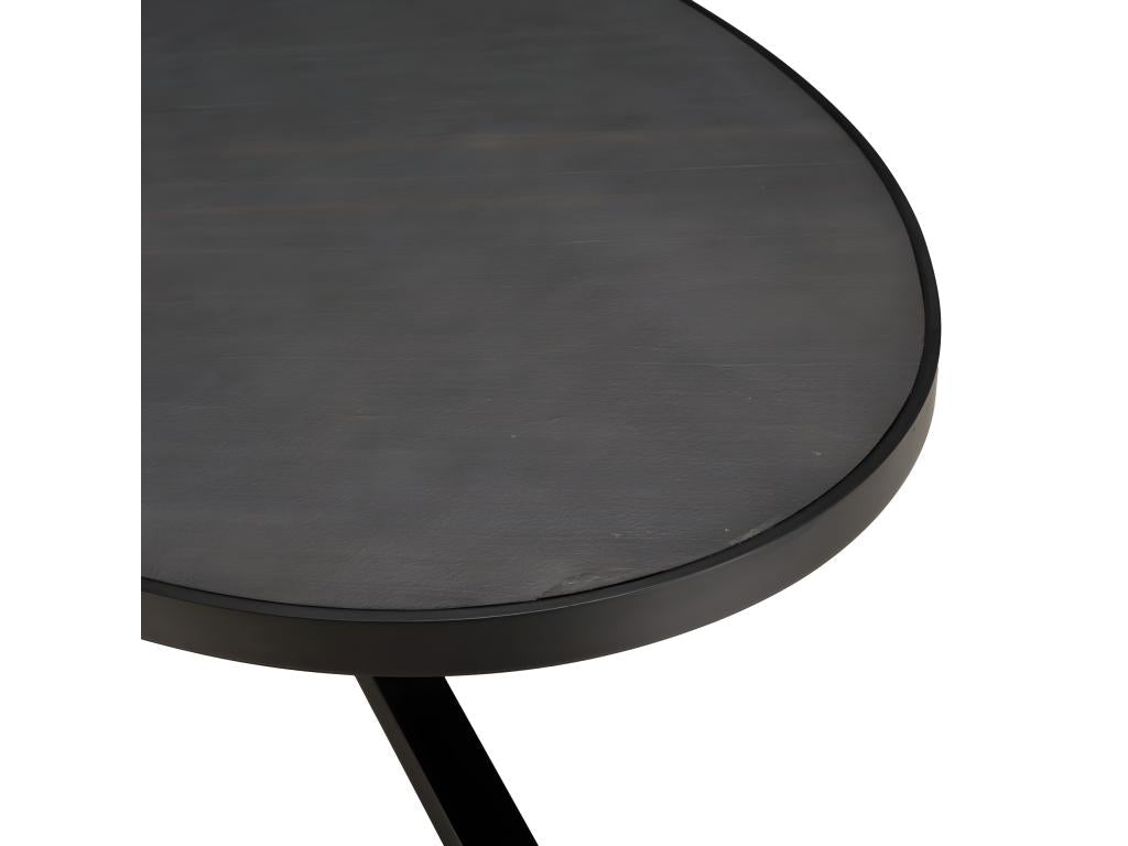 Dining Table, Metal, Black, 220 x 110 cm