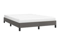 Bed Base, Faux Leather, Gray, 140 x 190 cm