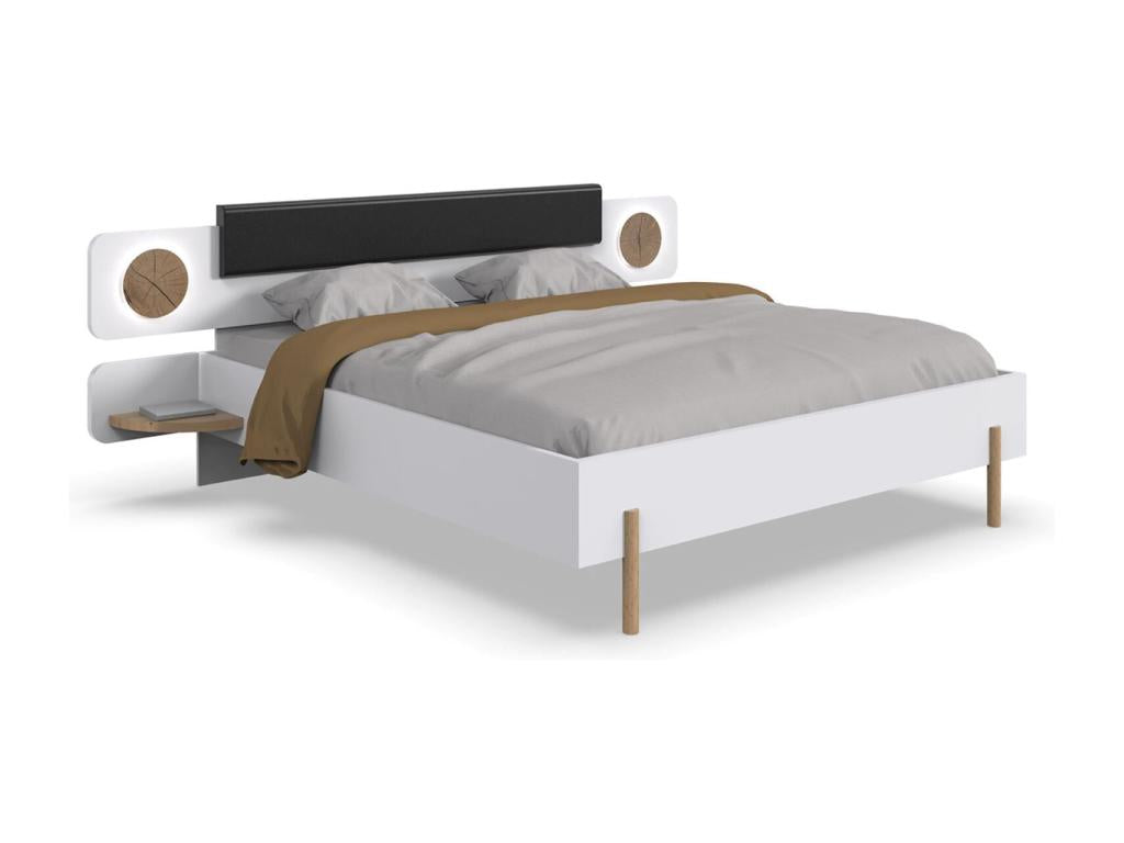 Bed Base, Wood, White, 180 x 200 cm